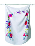 Lulujo - Single Cotton Swaddle & Cards - Stay Wild My Child