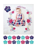 Lulujo - Single Cotton Swaddle & Cards - Stay Wild My Child